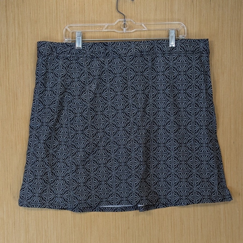 RipSkirt Hawaii Paia Maui Black Geometric Print Wrap Skirt Womens Size XXL